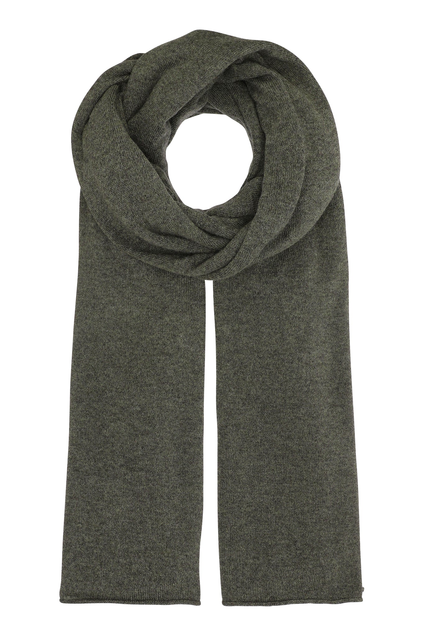 100% Cashmere Scarf - Army Green