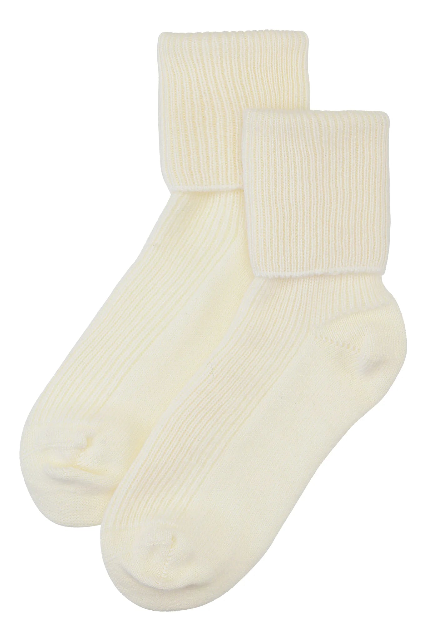 100% Cashmere Bed Socks - Off White
