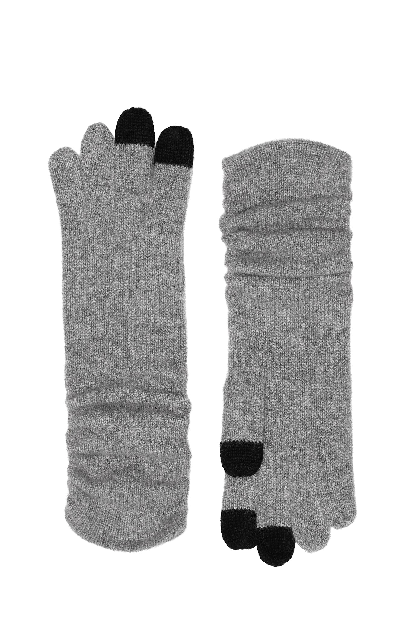 100% Cashmere Touch Gloves - Grey