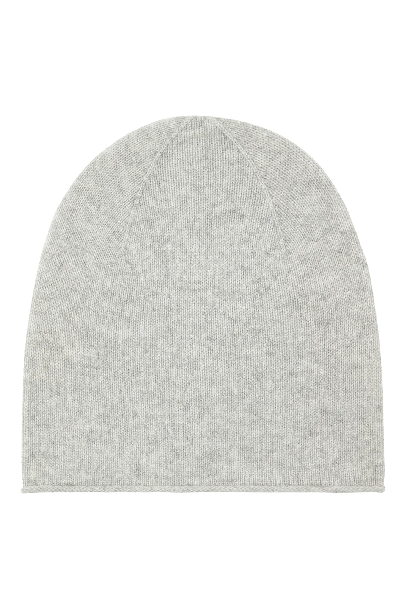 100% Cashmere Beanie Hat - Grey